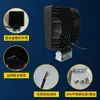 Suministro Directo Transfronterizo de Luz de Trabajo Cuadrada de Gran Visión de 6 Agujeros 48LED 144W Luz Auxiliar Foco de Techo para Coche Faro Modificado