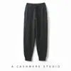 Pantalones 100% Cachemir Puro para Hombre, Pantalones de Cachemir Ajustados para Hombre, Corte Holgado, Pantalones Casuales Gruesos Cálidos de Invierno de 7 Agujas