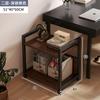 Rack de armazenamento de mesa de computador Piso Multi-Camada Carrinho de Ferro Forjado Rack de Armazenamento Móvel Armário de Armazenamento de Documentos de Escritório
