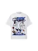 Bellingham La Liga Verano Transfronterizo Retro Americano Algodón Puro Cuello Redondo Peso Pesado Manga Corta Camiseta para Hombres y Parejas Camiseta Versátil