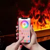 Chimenea Atomizada 3D con Luz Ambiental de Llama Simulada, Núcleo de Chimenea con Decoración Humidificante, Chimenea Electrónica Empotrada Ultra Delgada de Moda