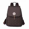 2023 Nueva Moda Transfronteriza Mochila Popular de Remaches Mochila de Tela de Nylon a Cuadros Casual de Gran Capacidad Estilo K para Mujer