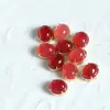 Ajuste de Gema de Ágata Ametista em Cobre Fundido com Quatro Garras