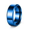 Anel Masculino Europeu e Americano Popular 8mm Aço Inoxidável Brilhante Anel de Casamento Joalheria Simples da Moda Joalheria de Fábrica