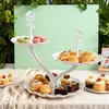 Plato de Fruta para el Hogar, Mesa de Café para Sala de Estar, Plato de Fruta de Múltiples Niveles, Soporte para Bocadillos de Té de la Tarde, Soporte para Pasteles y Bocadillos, Pastel Europeo
