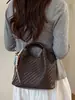 Bolsa Cubo Tejida a Mano con Patrón Nuevo Estilo Verano Shuai Mijia, Bolso Cruzado de Nicho Estilo Francés para Mujer