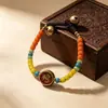 Nuevo brazalete tejido con cuentas vintage de Nepal estilo chino, brazalete de nicho estilo étnico artístico, versátil para exportación transfronteriza