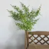 Bosque Escandinavo Verde Planta Verde Hoja Verde Techo de Salón de Bodas Mimosa Plástico Flor Falsa Hierba de Amante Eucalipto
