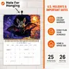 Calendario de pared superventas transfronterizo 2027 para el mercado de EE. UU., doble uso con 12 ilustraciones para diferentes meses, suministrado directamente por el fabricante