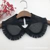 Venda Direta da Fábrica de Guangzhou Chiffon Plissado Renda Gola Falsa Preto e Branco Semitransparente Gola de Boneca Versátil Decoração de Gola Atacado