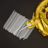 Accesorios de pajita para globos de papel de aluminio de 8 cm, herramientas de inflado para decoración de fiestas, tubos de inflado para globos de boda y cumpleaños al por mayor