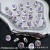 Caja Mágica de Corazón Doble Cara con Diamantes, Corazón Pequeño de Durazno, Cuentas Separadoras de Cuatro Agujeros, Pulsera de Cuentas DIY, Collar, Accesorios para Cadena de Teléfono Móvil