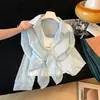 Camisa de Proteção Solar Francesa Conjunto de Duas Peças Feminino 2026 Verão Novo Design com Senso Fino Respirável Cardigã Top