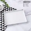 Bandeja Rectangular Comercial para Habitación de Hotel Taza de Agua Comercial de Plástico Plato Taza Plato Blanco de Melamina Estilo Nórdico para Pan