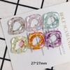 Accesorios de joyería DIY, venta al por mayor, nuevos pendientes acrílicos de apertura cuadrada irregular de colores mágicos de moda, accesorios colgantes