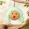 Kit de material para manualidades de muñeca con pelo rizado de calabaza con forma de huevo, accesorios de muñeca lindos con temática de bosque, venta directa del fabricante