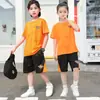 Nuevo Conjunto de Uniforme de Baloncesto de Verano para Niños, Ropa Deportiva para Niños y Niñas, Conjunto de Dos Piezas de Pantalones Cortos de Manga Corta de Secado Rápido para Niños Mayores