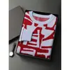 24 Nuevos Suéteres de Cachemira Jacquard para Otoño e Invierno para Hombre de Cuello Redondo Engrosado Suéter Pulóver Holgado Casual Combinación de Colores Camisa de Punto Base