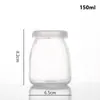 Botella de Vidrio para Pudín Botella de Yogur Botella de Mermelada Botella de Yogur Al por Mayor Vidrio Transparente Engrosado Resistente a Altas Temperaturas Sellada con Tapa