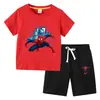 2026 Camiseta de Verano para Niños Estilo Nuevo Manga Corta Ropa para Niños Estudiantes Estilo Coreano Algodón Pantalones Cortos de Manga Corta para Niñas Conjunto de Dos Piezas