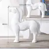 Ornamento de Cavalo de Guerra Cerâmico Minimalista Nórdico Preto e Branco para Sala de Estar, Sala de Jantar, Hall de Entrada, Bar de Vinhos, Hall de Entrada, Armário Divisório, Decoração de Designer