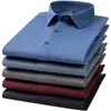 Camisas de Lana para Hombre, Camisas de Alta Gama, Nuevas Camisas de Negocios de Color Sólido, Sensación de Lujo Ligero y Alta Gama, Venta al por Mayor de Fábrica