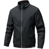 Chaqueta de Negocios Casual Versátil Personalizada Cortavientos Sudadera de Manga Larga para Hombre Primavera y Otoño Ajustada Cuello Alto Superior Chaqueta Transfronteriza