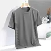Camiseta de Secado Rápido para Hombre de Seda de Hielo Verano Delgada Deportiva de Manga Corta Holgada Talla Grande Ropa Entrenamiento Ropa para Correr Nuevas Camisetas
