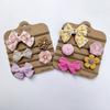 Banda para el cabello para niños europeos y americanos de Amazon, juego de 5 piezas, diadema delgada de nailon con lazo, banda para el cabello de bebé, accesorios para el cabello de bebé, anillo para el cabello