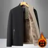 Chaqueta Casual de Negocios para Hombres de Mediana Edad NN Estilo Nuevo Atuendo de Papá para Hombres de Mediana Edad y Mayores Abrigo de Cuello Alto para Primavera y Otoño