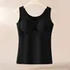 Venta Directa de Fábrica Popular Transfronteriza Chaleco Térmico con Almohadilla en el Pecho Ropa Interior para Mujer Encaje Ondulado Sin Costuras Belleza Nude Top Espalda