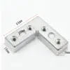 Conector de Canto de Porta de Alumínio de 90 Graus Suporte de Canto de Fixação de Batente de Porta de Liga de Alumínio Perfil de Aço Plástico Suporte de Canto de Batente Dobrável