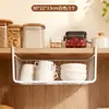 Estante de Almacenamiento para Cocina Cesta Organizadora Apilable Debajo del Estante Colgante para Gabinete Armario Divisor de Estante Estante en Capas Estante de Almacenamiento para Gabinete