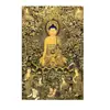 Deus da Riqueza Amarelo Pequeno Thangka Porta-Retrato Ornamento Bodhisattva Manjushri Tara Verde Entrada Sala de Estar Pintura Decorativa Pintura Suspensa Estátua de Buda Adoração