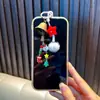 Llavero de Reno Navideño Lindo Muñeco de Nieve Llavero de Mochila Colgante para Bolso Niñas Pequeño Colgante de Goteo Pequeño Regalo