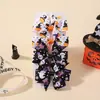 El juego de accesorios para el cabello para niños más vendido en Europa y América, pinza para el cabello de lazo de cinta acanalada de Halloween, horquilla para el cabello para niños 638