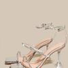 Sandalias de mujer 2023 Verano nuevo estilo coreano sexy moda pedrería transparente tacón de aguja correa tacón alto sandalias para mujer