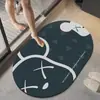 Tapete de piso de diatomita de luxo para entrada de banheiro, absorvente de água, secagem rápida, tapete antiderrapante para lavatório e vaso sanitário