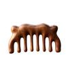 Peine Masajeador Meridiano de Sándalo para Peinar el Cabello, Adecuado para Estudiantes, Hombres y Mujeres, Peine de Madera de Sándalo de Dientes Anchos Gua Sha, Lindo Peine de Madera con Forma de Gato