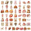 Nuevas pegatinas vintage transfronterizas con temática de fresas, 100 piezas, pegatinas impermeables dulces de fresas para combinar, para decoración de diario y tableta