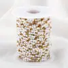 Cadena de Acero Inoxidable Chapado en Oro de 18K Cadena Suelta Cadena de Perlas de 3 mm Cadena con Colgante Accesorios para Joyería DIY Materiales para Ropa
