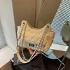 Bolso de cadena transfronterizo elegante con patrón de diamantes para mujer, nuevo bolso de hombro/cruzado retro de moda para otoño 2026, para el trabajo y los desplazamientos