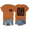 Esposa Ardiente en Mi Ardiente En Stock Casual Sencillo Estampado de Letras Camiseta para Mujer Exportación de Amazon Holgada Manga Corta
