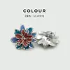 Botones de Florales Tridimensionales Estilo Chino Pintados al Óleo, Botones de Lujo Ligero para Vestido Abrigo Qipao, Botones para Chaqueta de Traje Suéter Accesorios