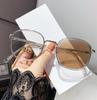 Gafas de miopía con cambio de color, de alta calidad, para mujer, color castaño, redondas, cuadradas, con cara redonda, planas y adelgazantes, para estudiantes, hombres, estilo coreano.