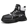 Botas Martin Botas para Hombre Otoño Nuevo Suela Gruesa Resistentes al Desgaste Zapatos Deportivos de Trabajo de Caña Alta Moda Casual Zapatos para Hombre