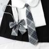 Corbata jk estilo japonés para mujer verano estilo preppy camisa corbata de moño accesorios de moño artículo pequeño estudiante a cuadros corbata dk para hombre