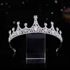Tocado de Corona para Novia con Diamantes Brillantes, Corona de Princesa para Vestido de Boda, Fiesta de Cumpleaños, Ceremonia de Mayoría de Edad, Accesorio de Estilismo, Corona Nupcial