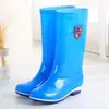 Zapatos impermeables de caña alta para la temporada de lluvias, botas de lluvia de gelatina, zapatos de goma antideslizantes para trabajo en cocina, cubrebotas, botas de agua para mujer, verano para adultos
