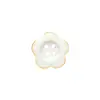 Botón Pequeño de Flor Vintage Hebilla Natural de Toro Borde Quemado Blanco Cremoso Lindo Botón Suéter Tejido Camisa Botón Hecho a Mano